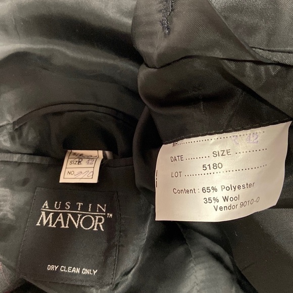 Austin Manor Wool Blend Blazer Sport Coat Gray Sport Jacket 42R - Picture 11 of 15